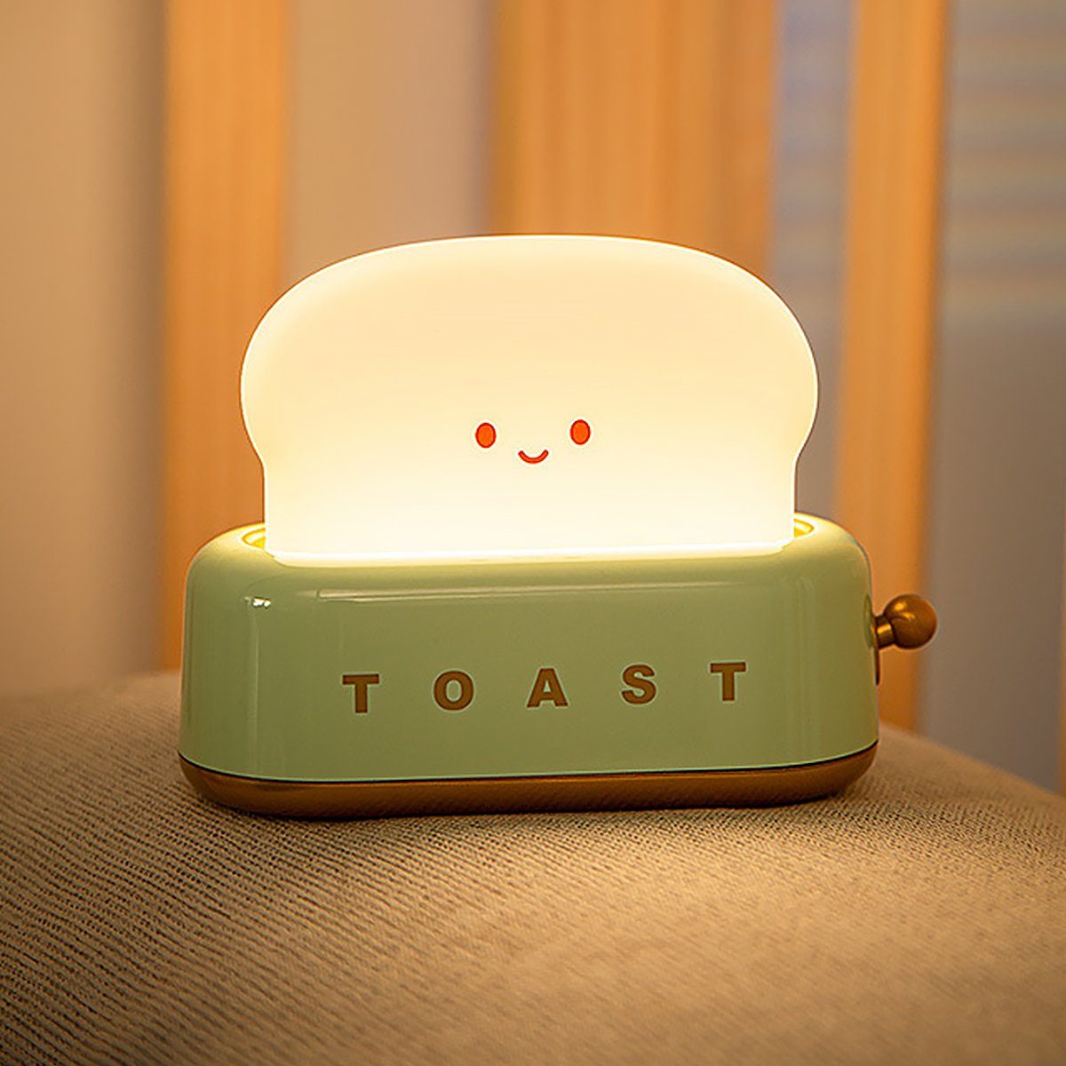 Corn Cute Timer with Clock and Night Light, Mini Toaster Shape