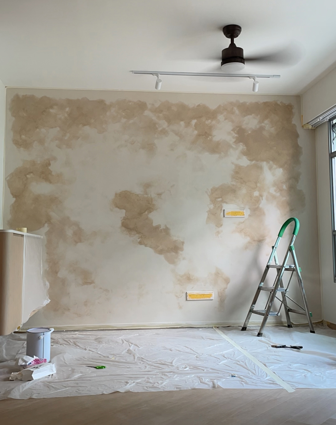 Limewash application process