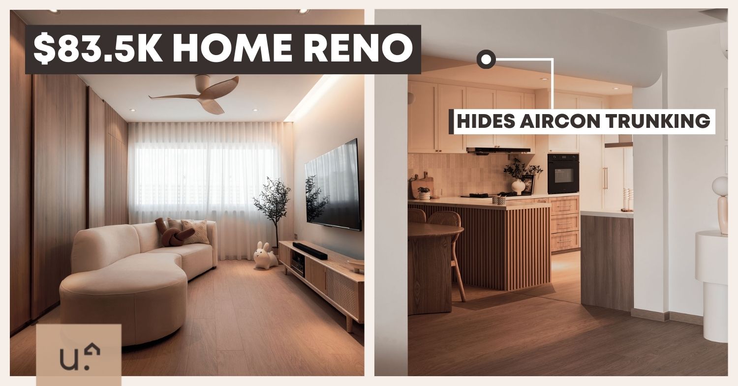 This HDB Uses Curved Beams To Hide Aircon Trunking Smartly