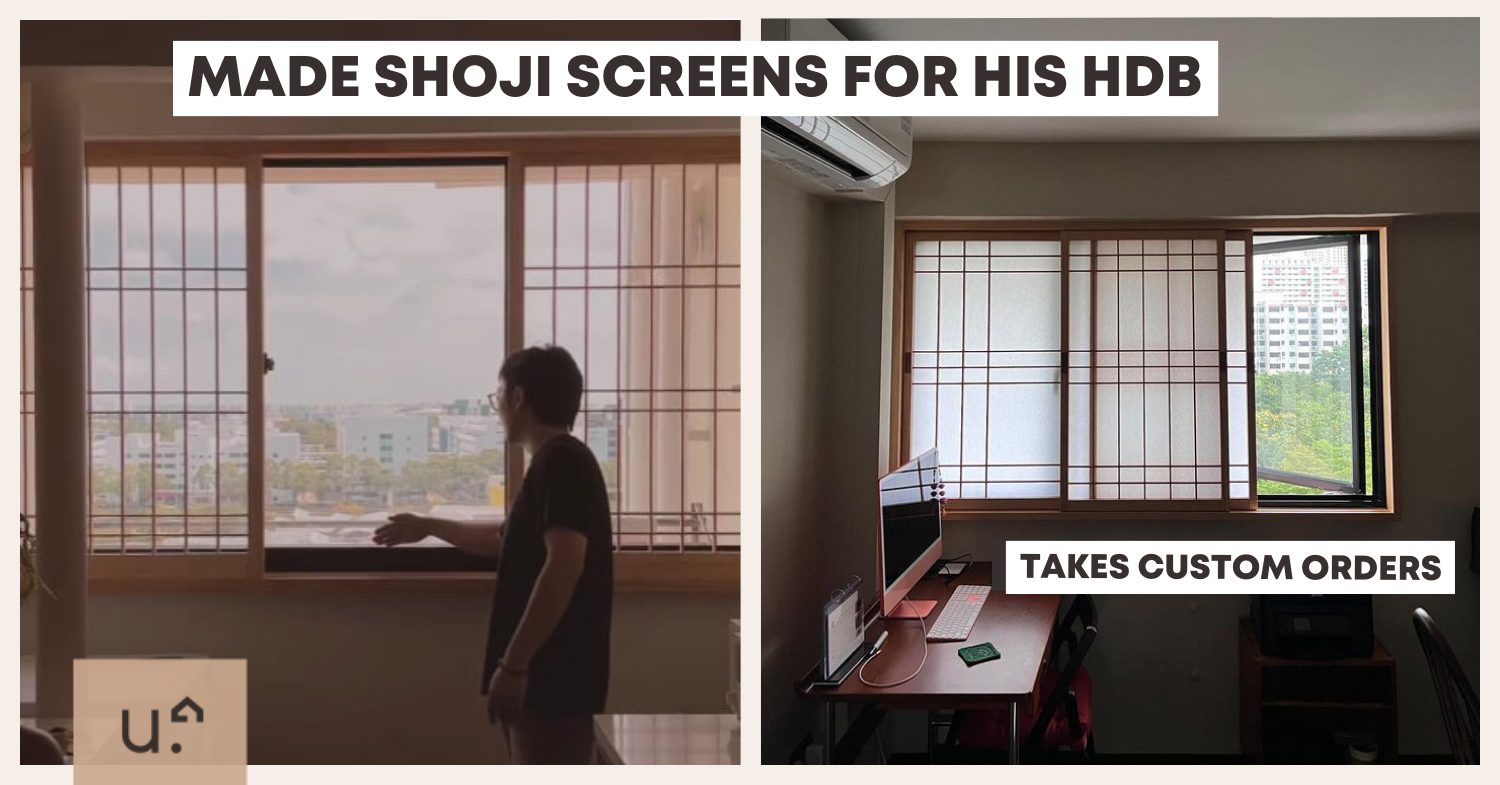 This Homeowner DIY Shoji Screens To Cover Their HDB Windows